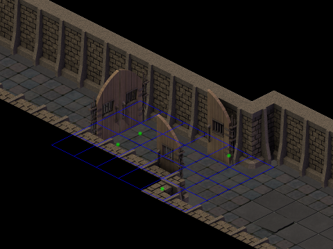 Interior doors with grid